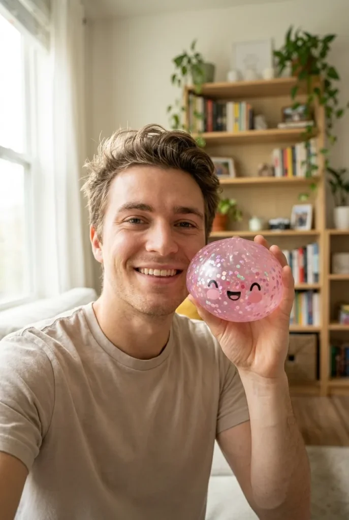 Dumpling Squishy Rose Sparkle Bubblegum — squishy antistress slow-rise kawaii