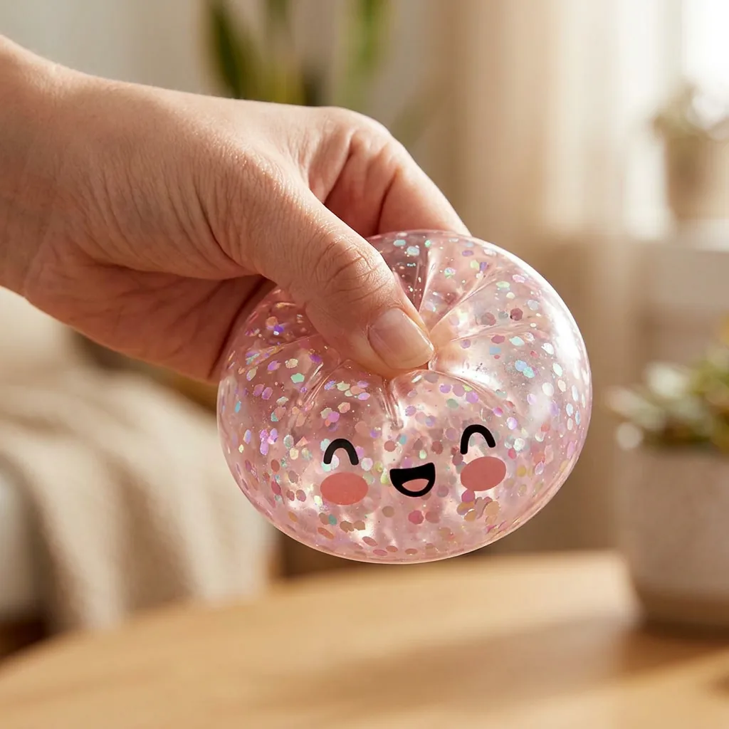 Dumpling Squishy Rose Sparkle Bubblegum — squishy antistress slow-rise kawaii