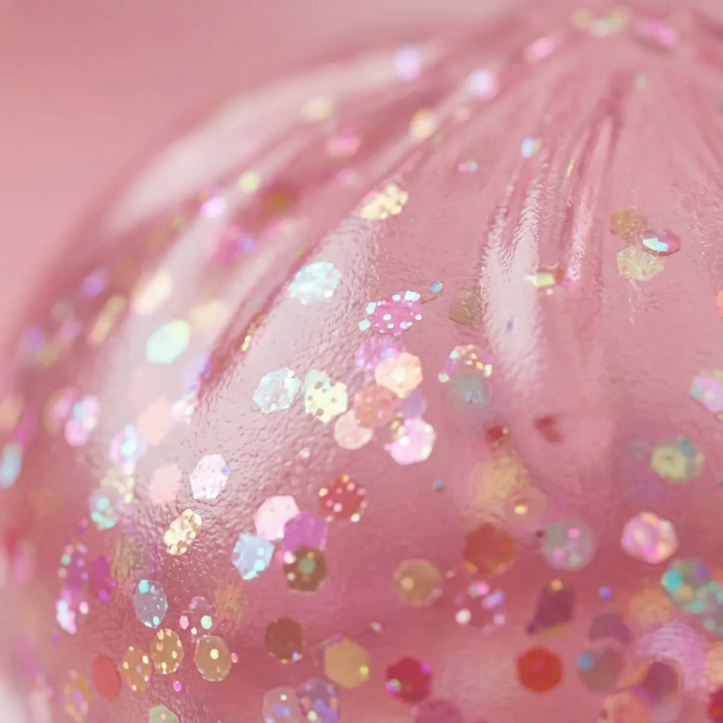 Dumpling Squishy Rose Sparkle Bubblegum — squishy antistress slow-rise kawaii