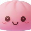 Dumpling Squishy Luce Notturna Rosa Tenero — squishy antistress slow-rise kawaii