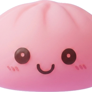 Dumpling Squishy Luce Notturna Rosa Tenero — squishy antistress slow-rise kawaii