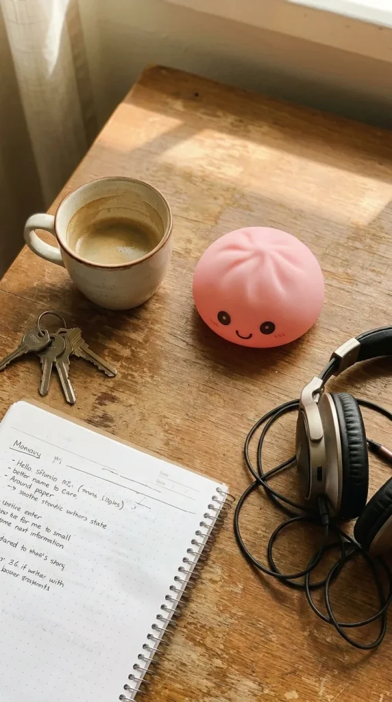 Dumpling Squishy Luce Notturna Rosa Tenero — squishy antistress slow-rise kawaii