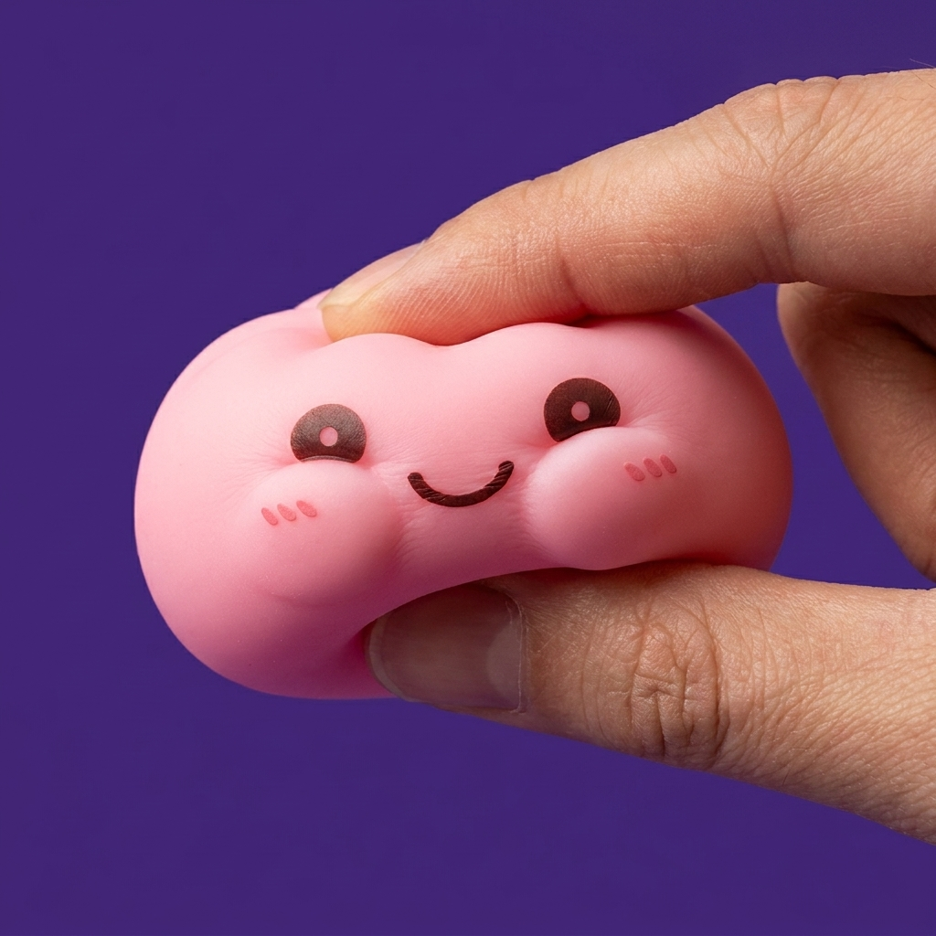 Dumpling Squishy Luce Notturna Rosa Tenero — squishy antistress slow-rise kawaii