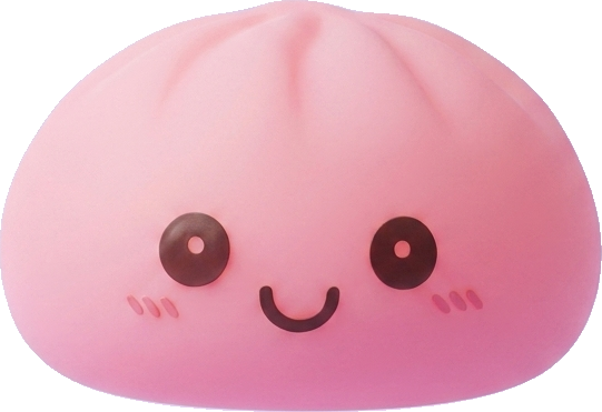 Dumpling Squishy Luce Notturna Rosa Tenero — squishy antistress slow-rise kawaii