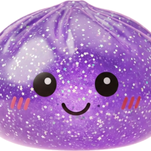 Glitter Dumpling Squishy Viola Sognante — squishy antistress slow-rise kawaii