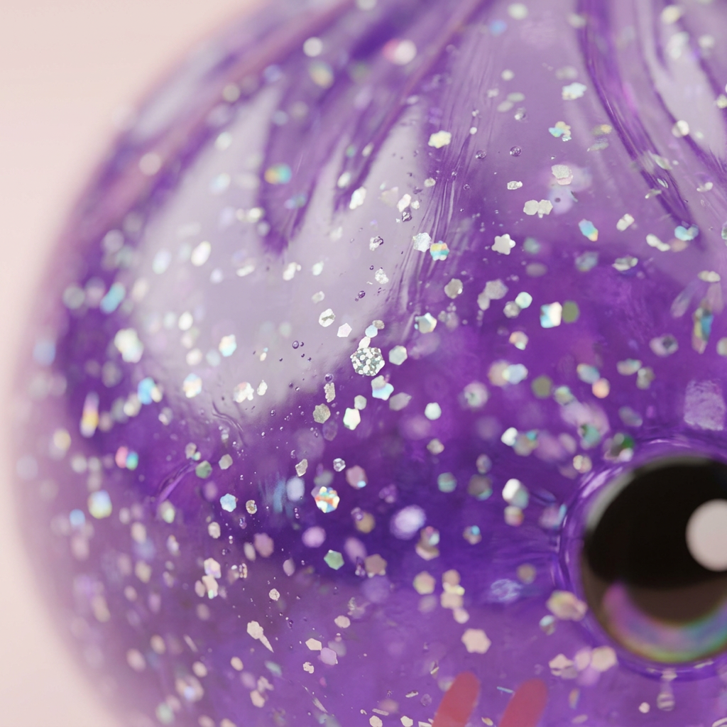 Glitter Dumpling Squishy Viola Sognante — squishy antistress slow-rise kawaii