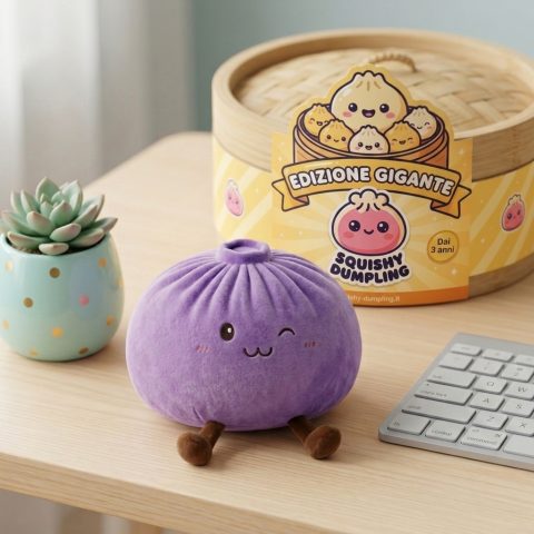 Dumpling Squishy Gigante Viola — squishy antistress slow-rise kawaii