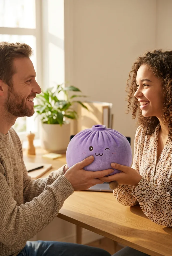 Dumpling Squishy Gigante Viola — squishy antistress slow-rise kawaii