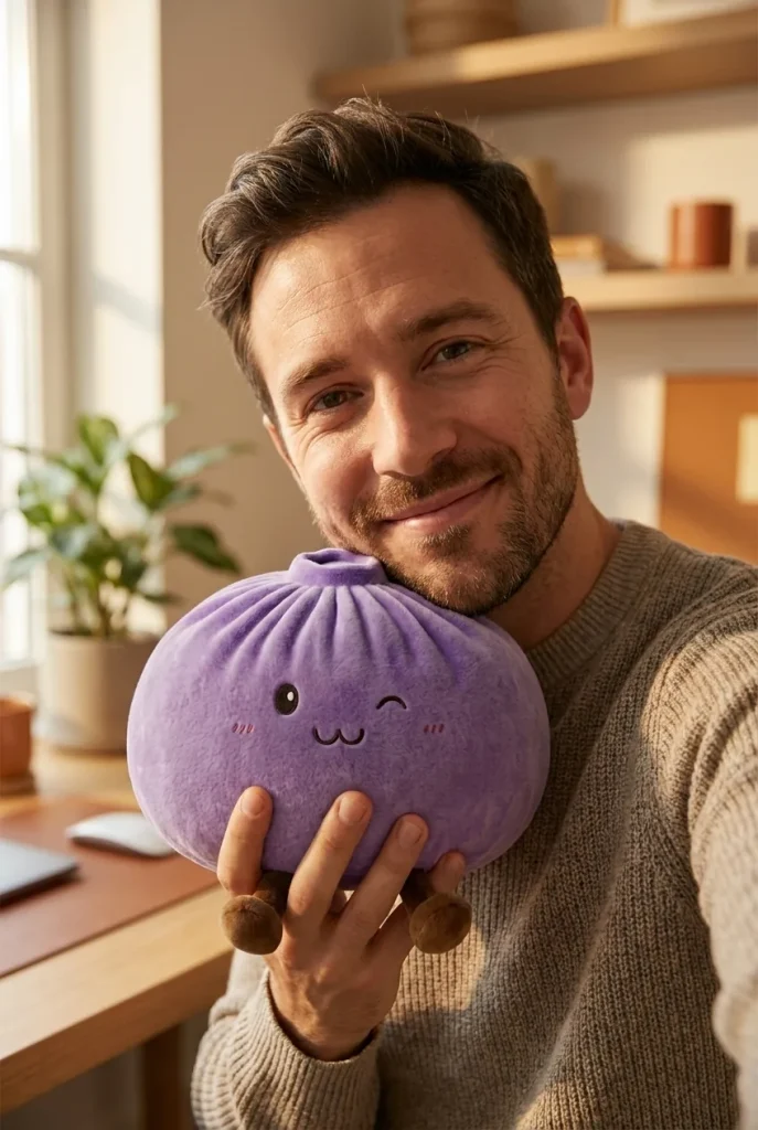 Dumpling Squishy Gigante Viola — squishy antistress slow-rise kawaii