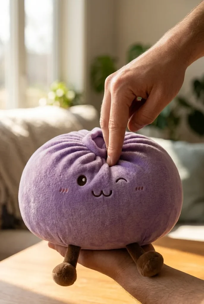 Dumpling Squishy Gigante Viola — squishy antistress slow-rise kawaii