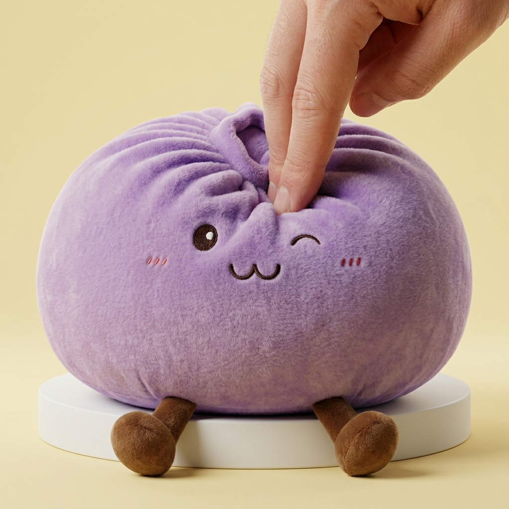 Dumpling Squishy Gigante Viola — squishy antistress slow-rise kawaii