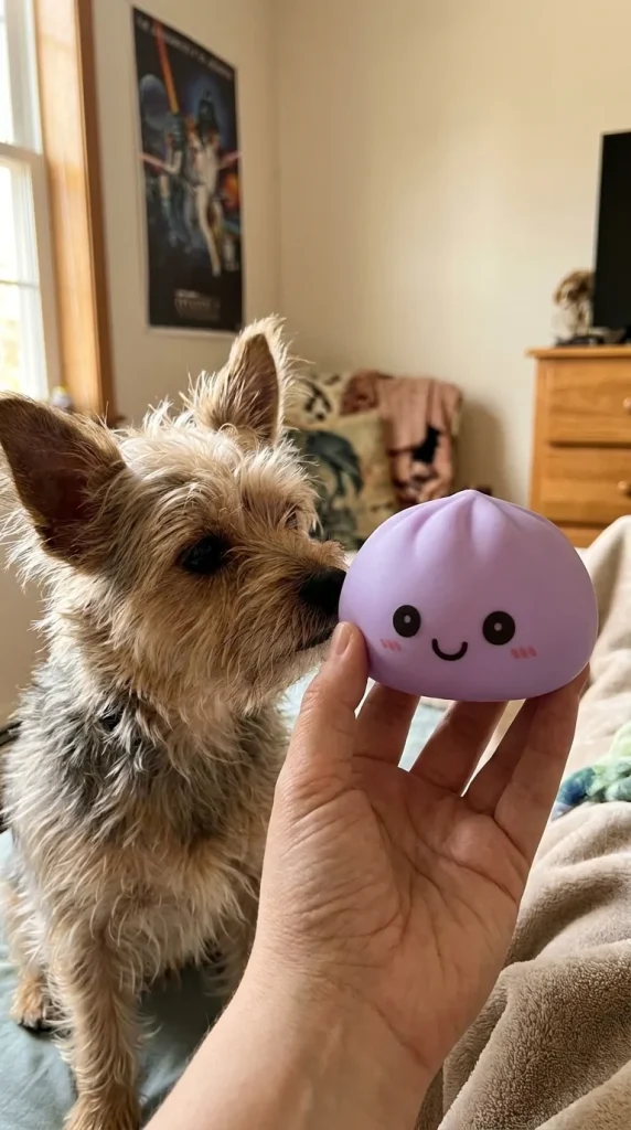 Dumpling Squishy Luce Notturna Viola — squishy antistress slow-rise kawaii