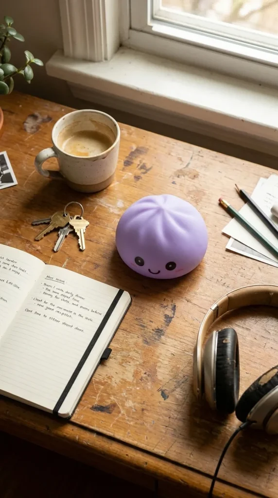 Dumpling Squishy Luce Notturna Viola — squishy antistress slow-rise kawaii