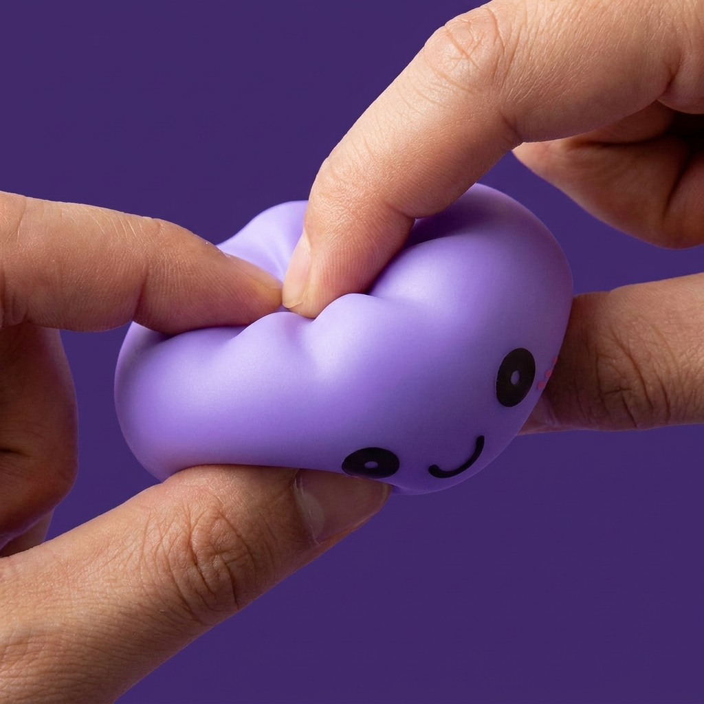 Dumpling Squishy Luce Notturna Viola — squishy antistress slow-rise kawaii
