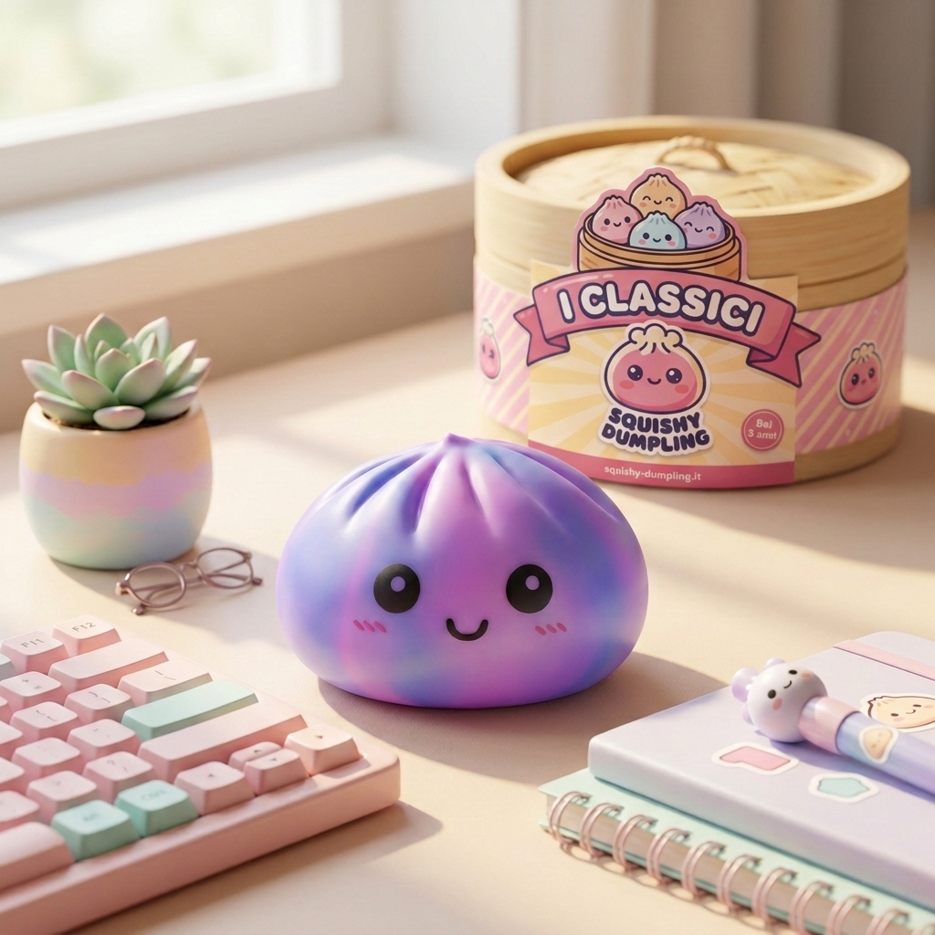 Squishy Dumpling Tie-Dye Violet Zucchero Filato — squishy antistress slow-rise kawaii