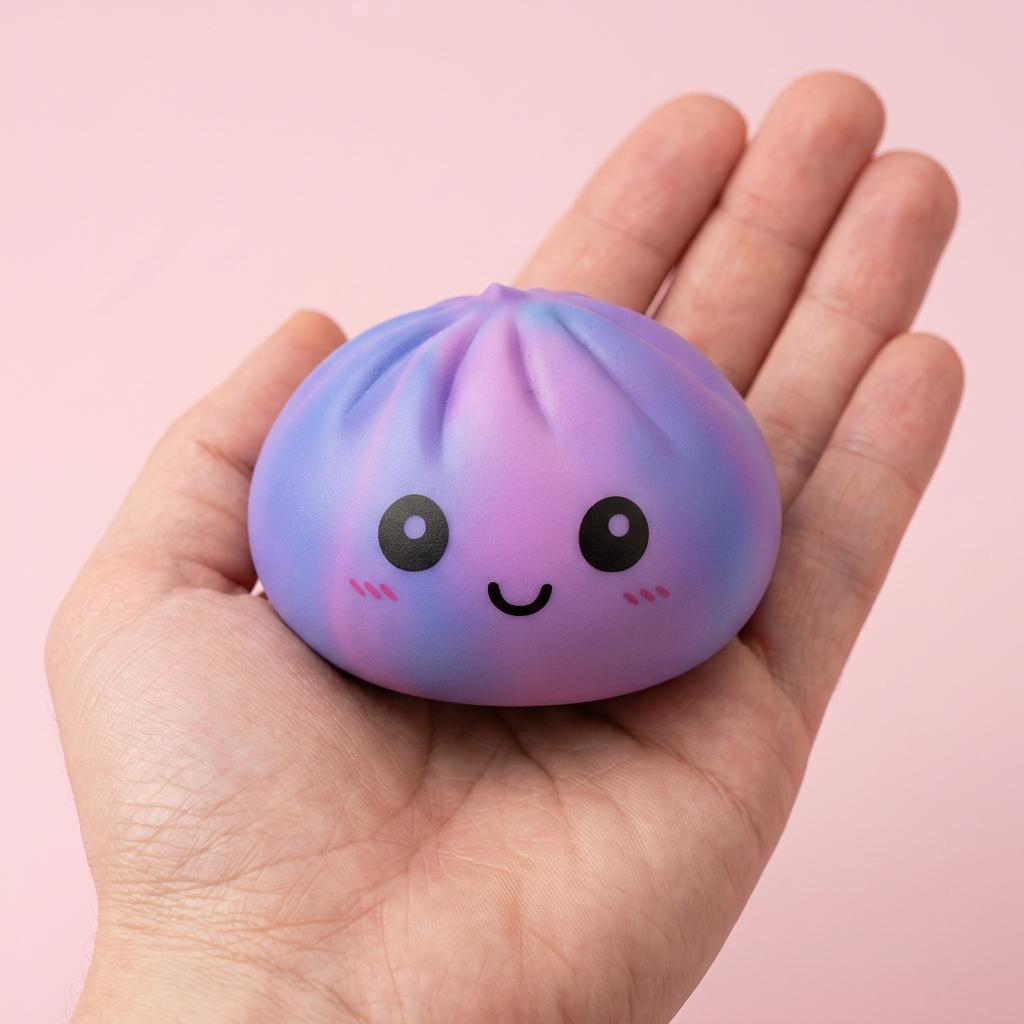 Squishy Dumpling Tie-Dye Violet Zucchero Filato — squishy antistress slow-rise kawaii