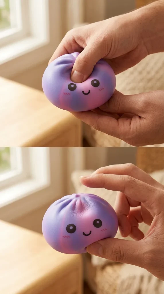 Squishy Dumpling Tie-Dye Violet Zucchero Filato — squishy antistress slow-rise kawaii