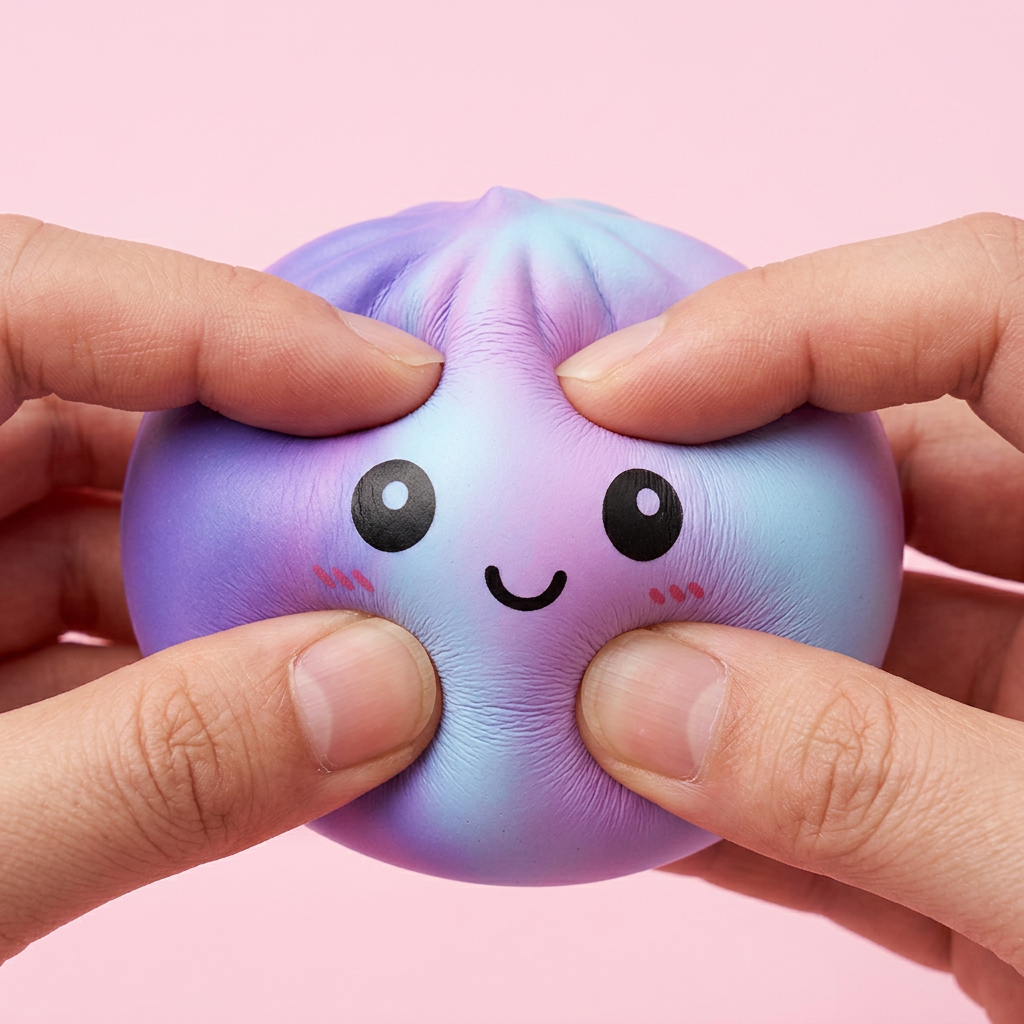 Squishy Dumpling Tie-Dye Violet Zucchero Filato — squishy antistress slow-rise kawaii