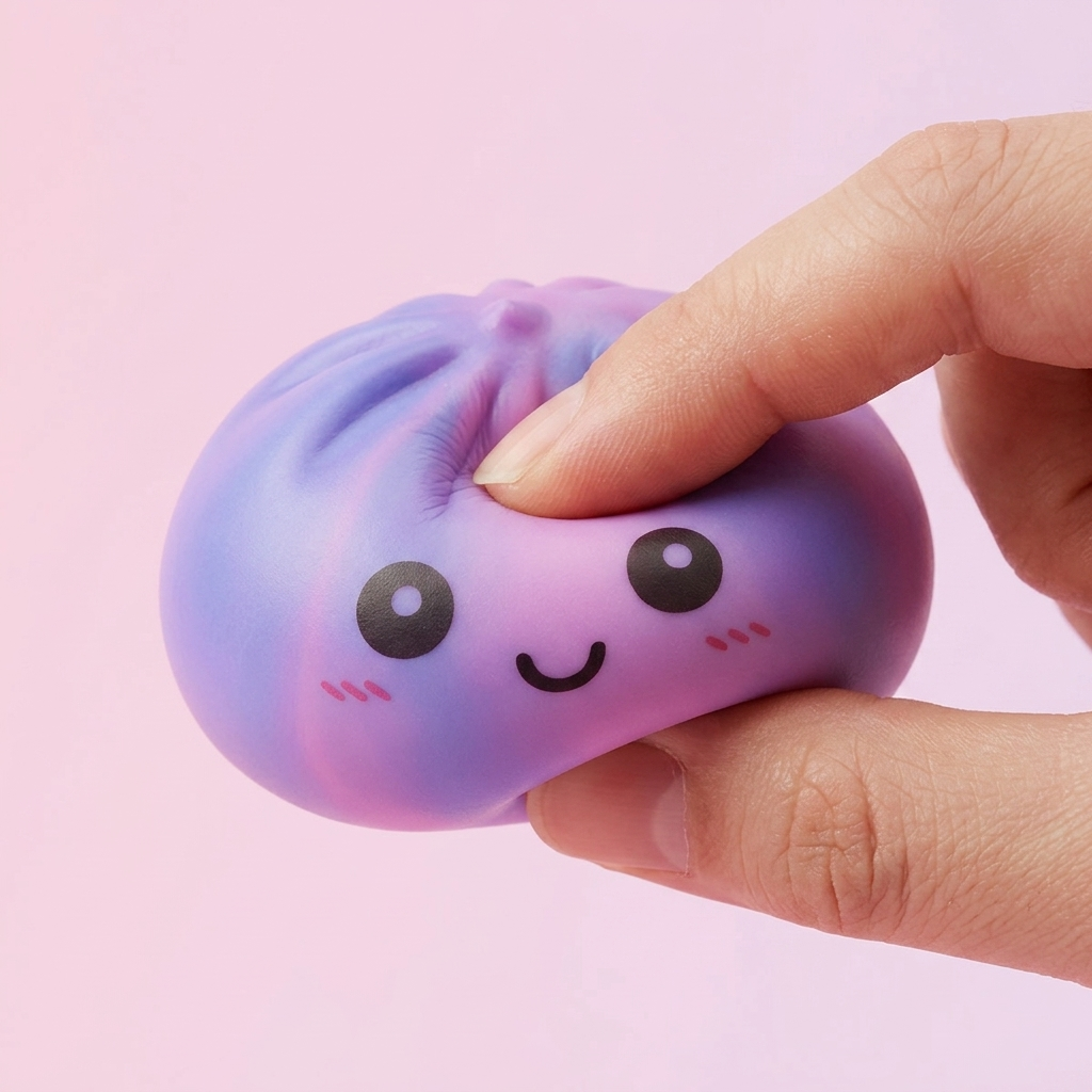 Squishy Dumpling Tie-Dye Violet Zucchero Filato — squishy antistress slow-rise kawaii