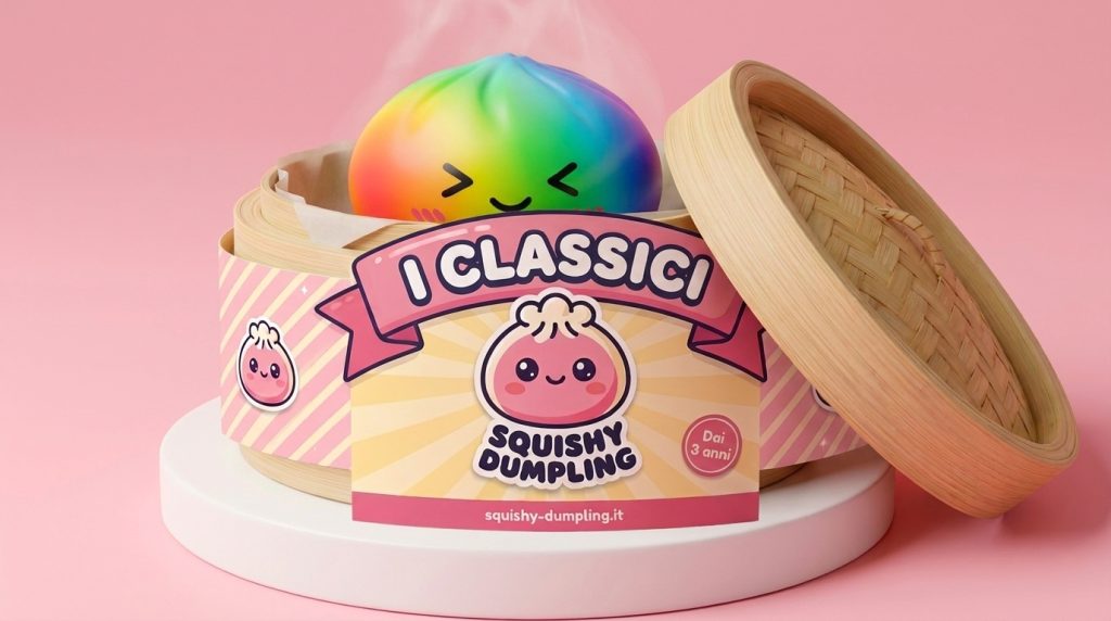 Rainbow Dumpling Squishy Multicolore Kawaii — squishy antistress slow-rise kawaii