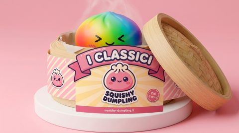 Rainbow Dumpling Squishy Multicolore Kawaii — squishy antistress slow-rise kawaii