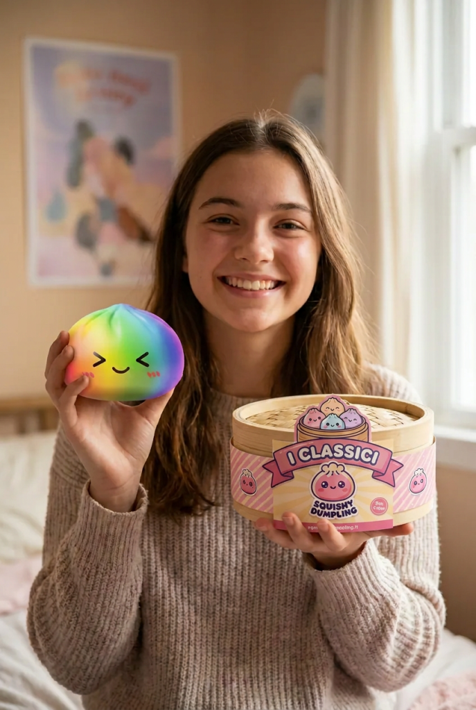 Rainbow Dumpling Squishy Multicolore Kawaii — squishy antistress slow-rise kawaii