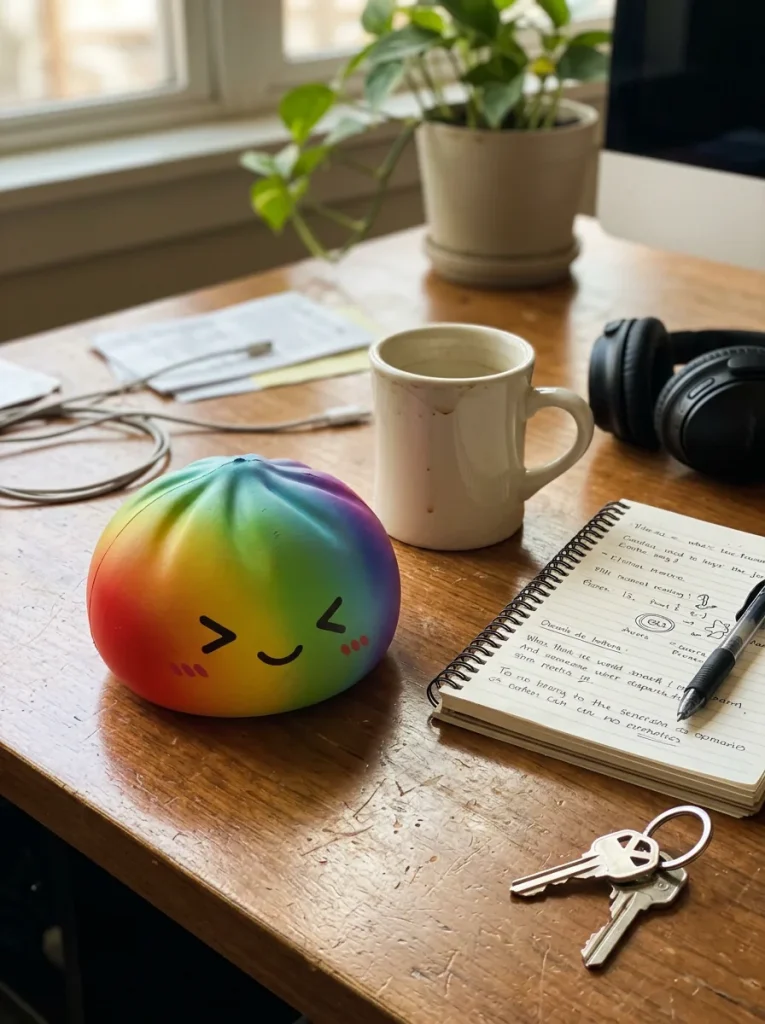 Rainbow Dumpling Squishy Multicolore Kawaii — squishy antistress slow-rise kawaii