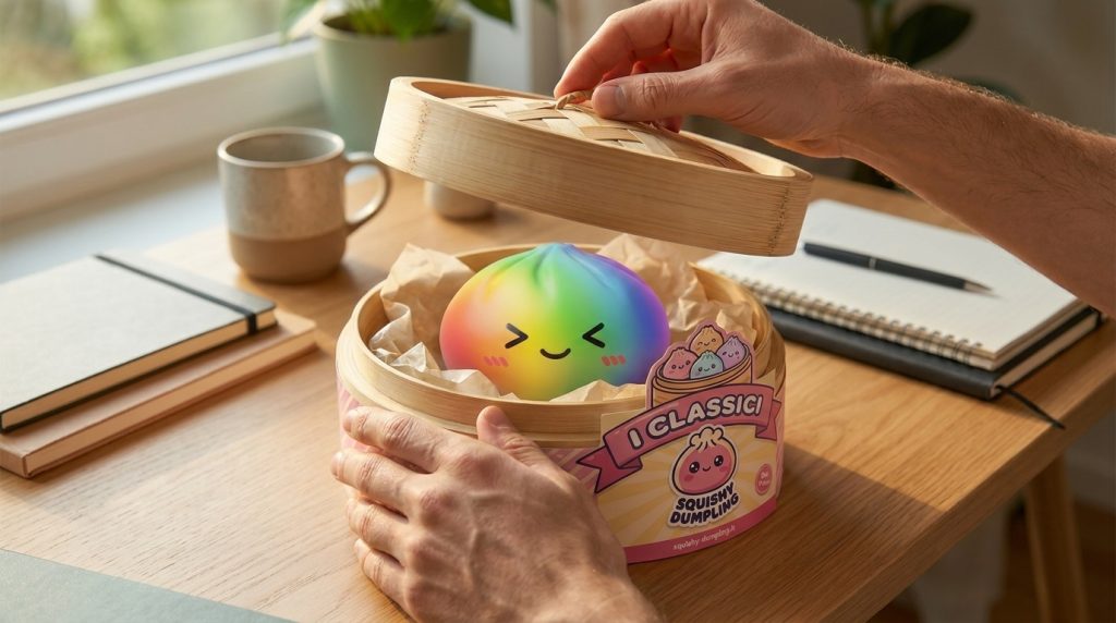 Rainbow Dumpling Squishy Multicolore Kawaii — squishy antistress slow-rise kawaii
