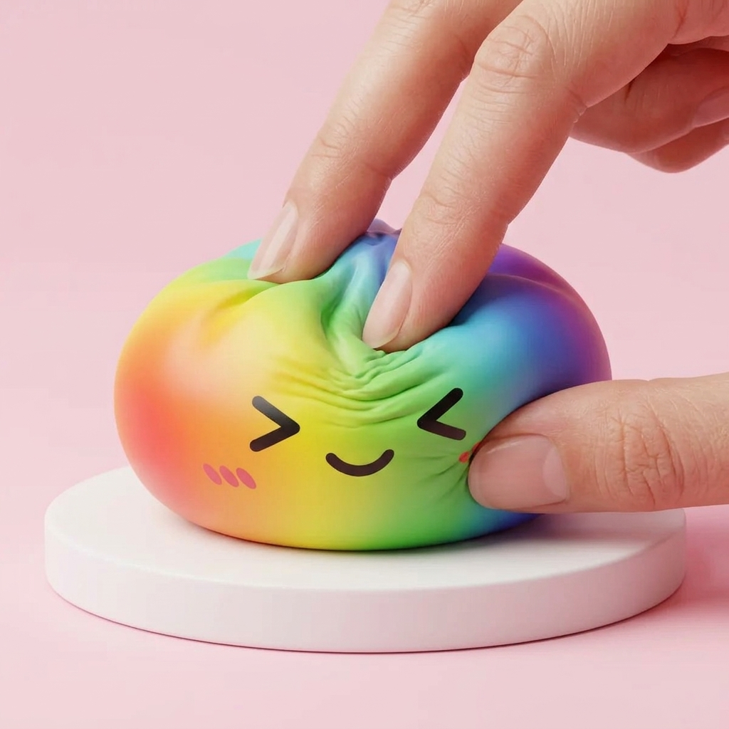 Rainbow Dumpling Squishy Multicolore Kawaii — squishy antistress slow-rise kawaii