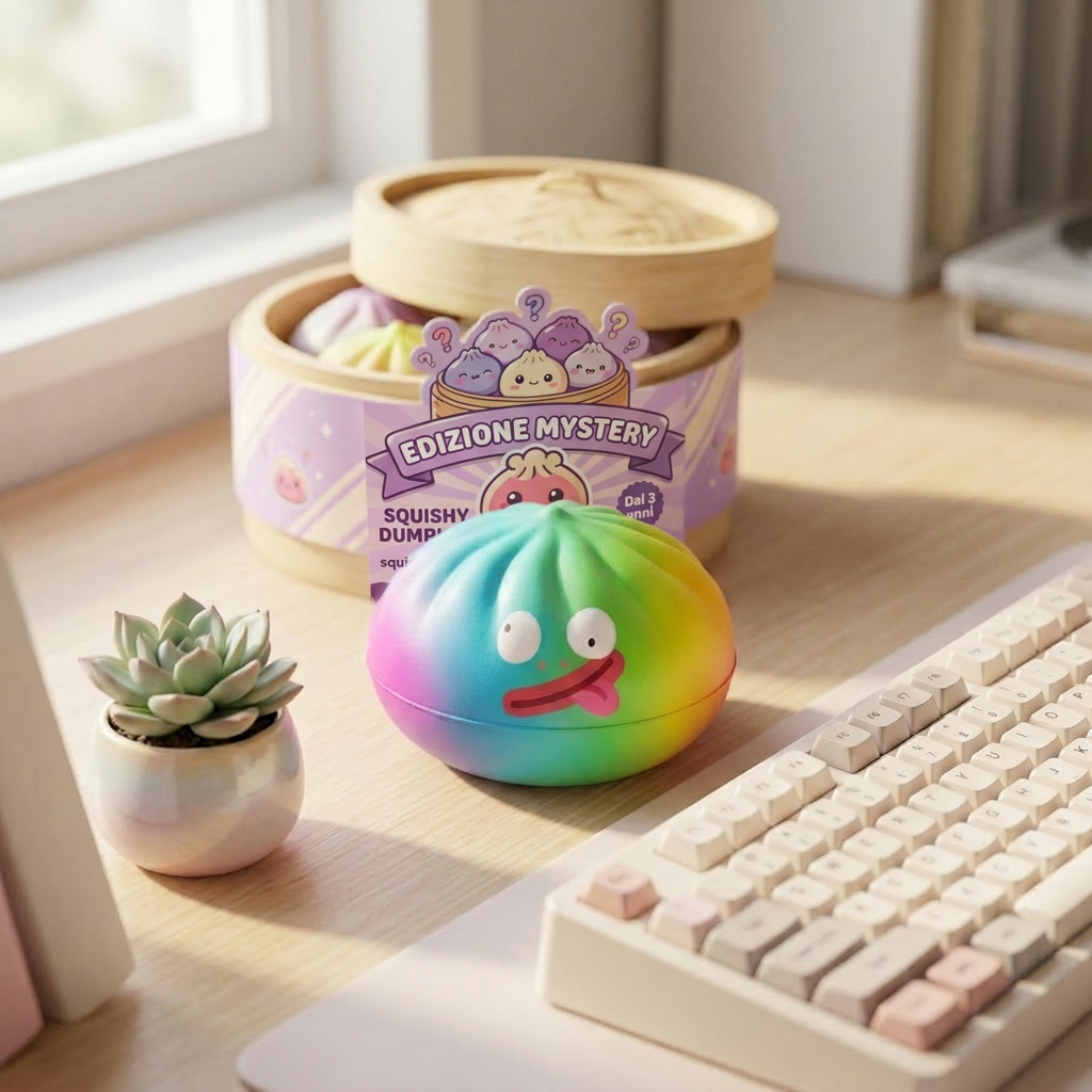 Rainbow Mystery Dumplings Squishy Colori Vivaci — squishy antistress slow-rise kawaii