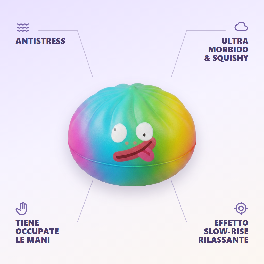 Rainbow Mystery Dumplings Squishy Colori Vivaci — squishy antistress slow-rise kawaii