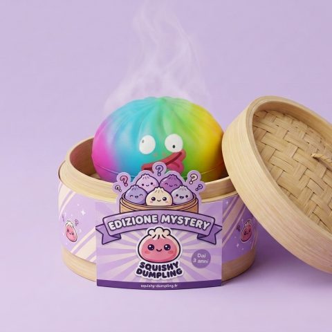 Rainbow Mystery Dumplings Squishy Colori Vivaci — squishy antistress slow-rise kawaii