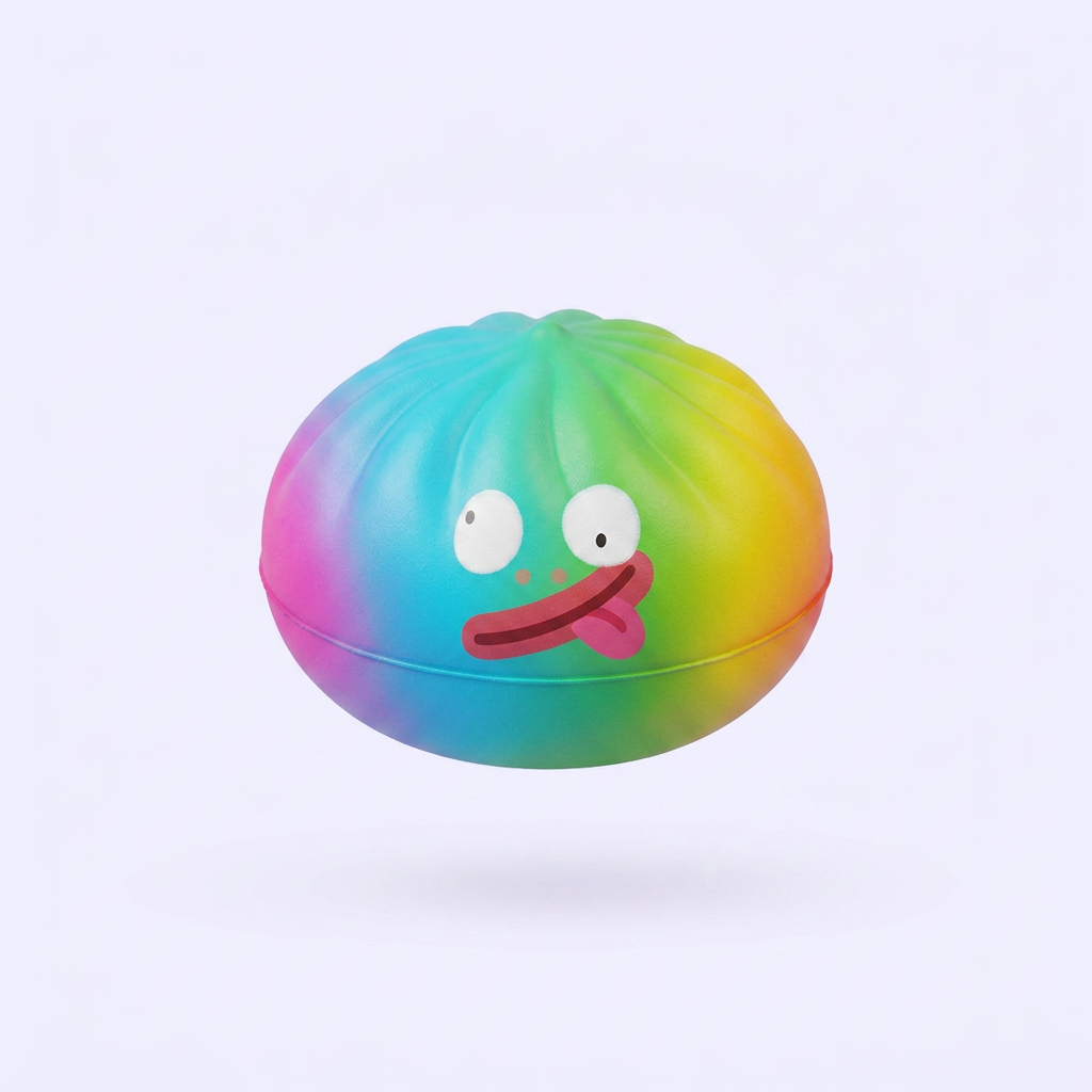 Rainbow Mystery Dumplings Squishy Colori Vivaci — squishy antistress slow-rise kawaii