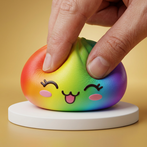 Rare Dumpling Squishy Arcobaleno Colorato — squishy antistress slow-rise kawaii