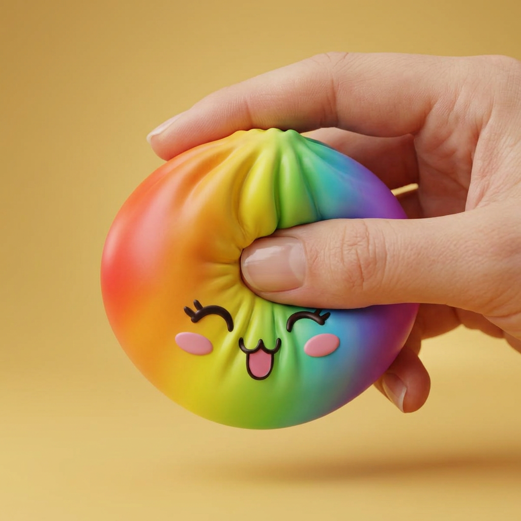 Rare Dumpling Squishy Arcobaleno Colorato — squishy antistress slow-rise kawaii