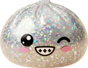 Rare Dumpling Squishy Argento Scintillante — squishy antistress slow-rise kawaii