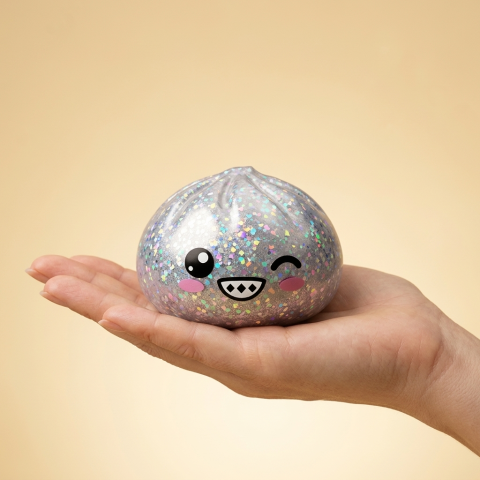 Rare Dumpling Squishy Argento Scintillante — squishy antistress slow-rise kawaii