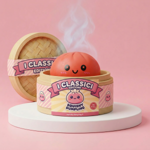 Dumpling Squishy Rosso Ciliegia — squishy antistress slow-rise kawaii