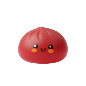 Dumpling Squishy Rosso Fluffy — squishy antistress slow-rise kawaii
