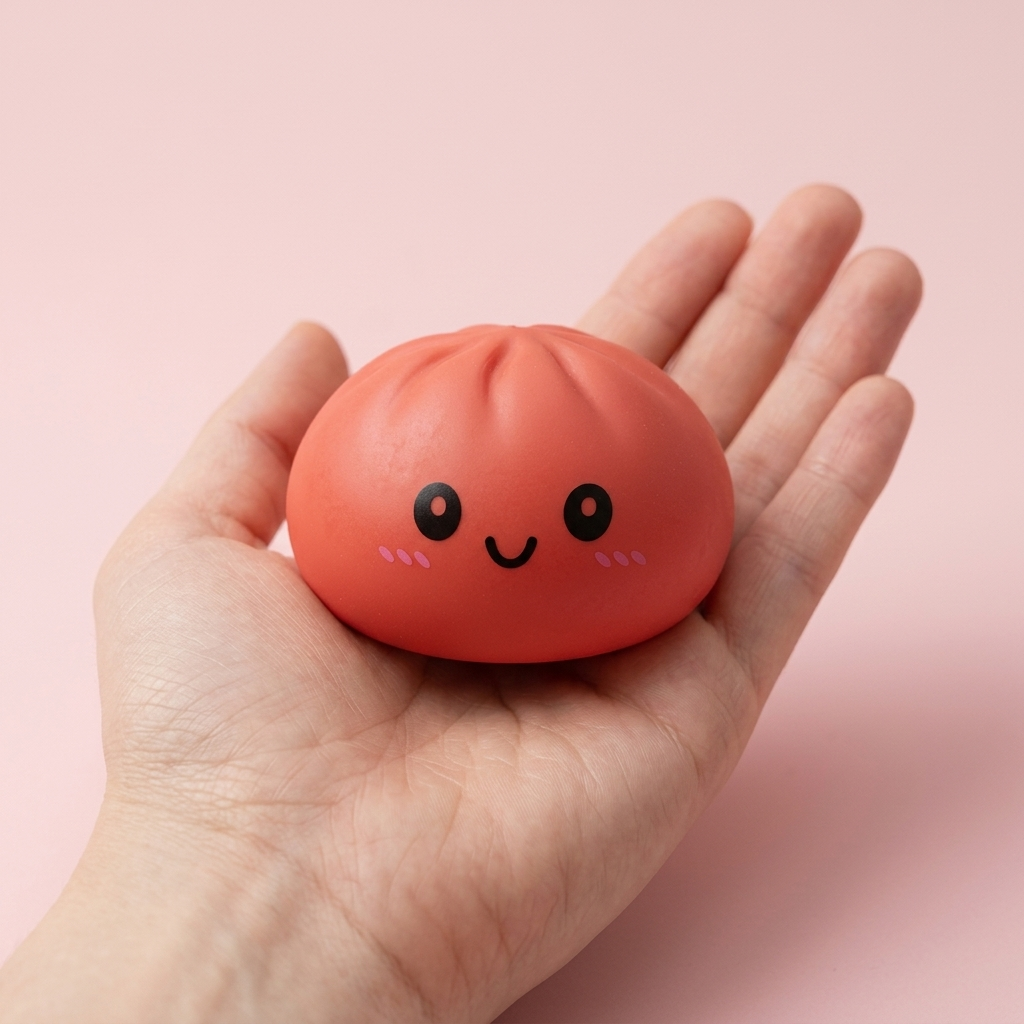 Dumpling Squishy Rosso Ciliegia — squishy antistress slow-rise kawaii