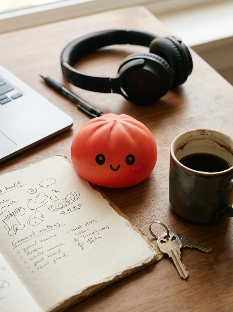 Dumpling Squishy Rosso Ciliegia — squishy antistress slow-rise kawaii