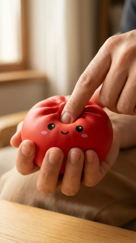 Dumpling Squishy Rosso Ciliegia — squishy antistress slow-rise kawaii