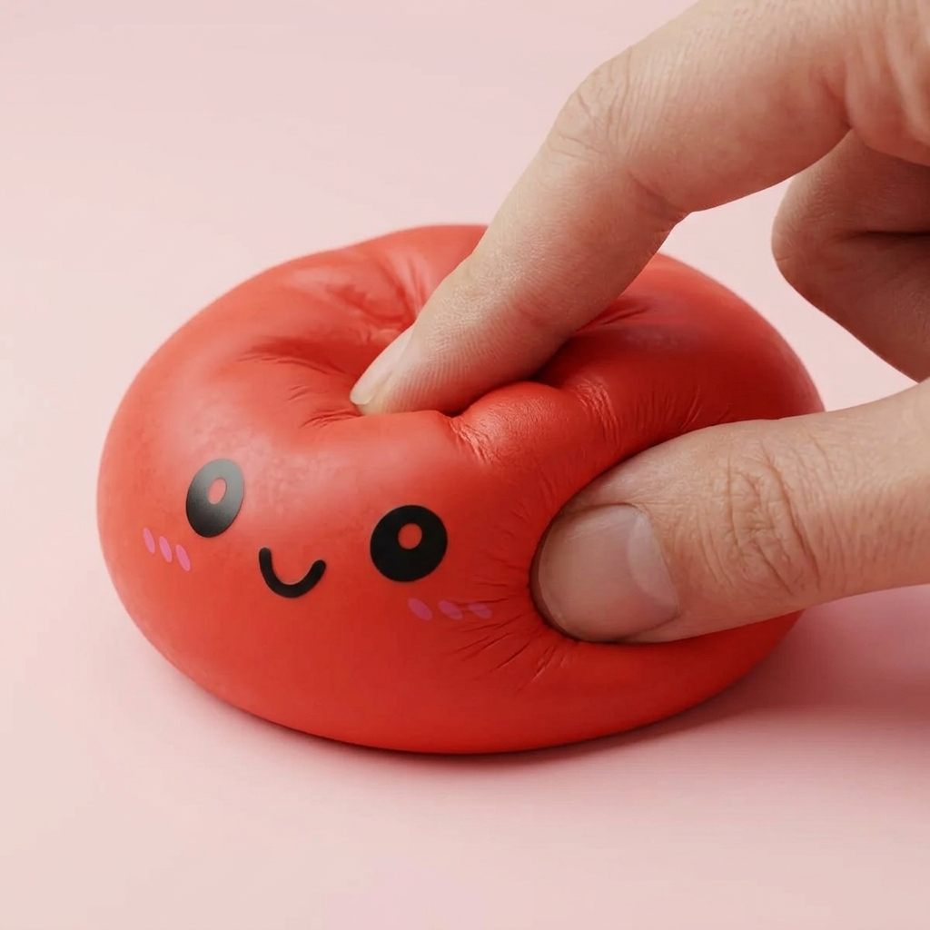 Dumpling Squishy Rosso Ciliegia — squishy antistress slow-rise kawaii
