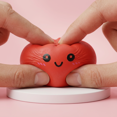 Dumpling Squishy Rosso Ciliegia — squishy antistress slow-rise kawaii