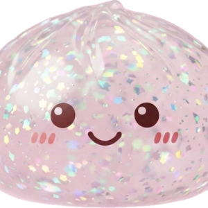 Glitter Dumpling Squishy Argento Scintillante — squishy antistress slow-rise kawaii