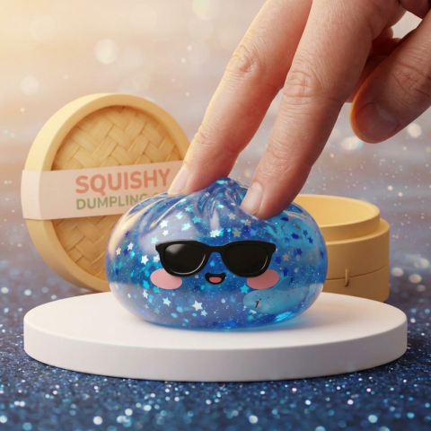 Squishy Dumpling Occhiali Sparkle — squishy antistress slow-rise kawaii