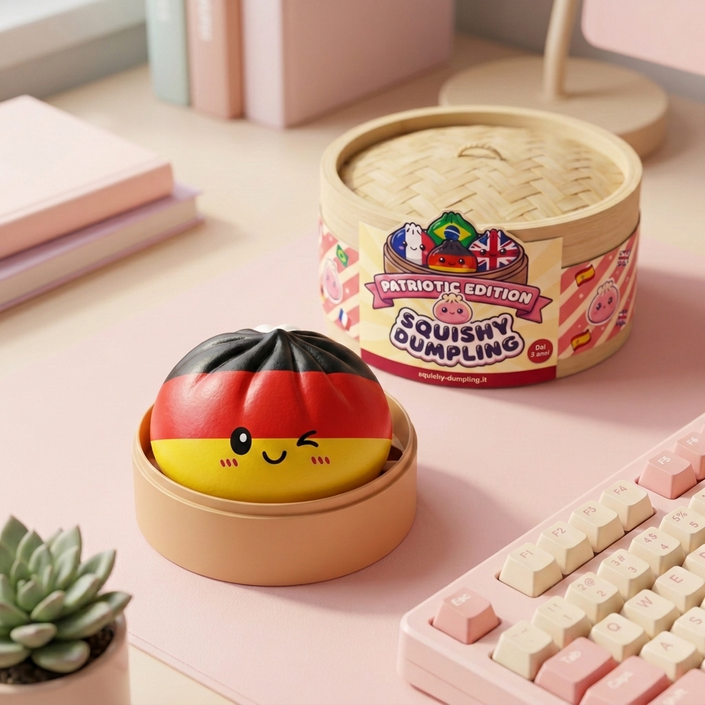 Flag Squishy Toy Dumpling Germania — squishy antistress slow-rise kawaii