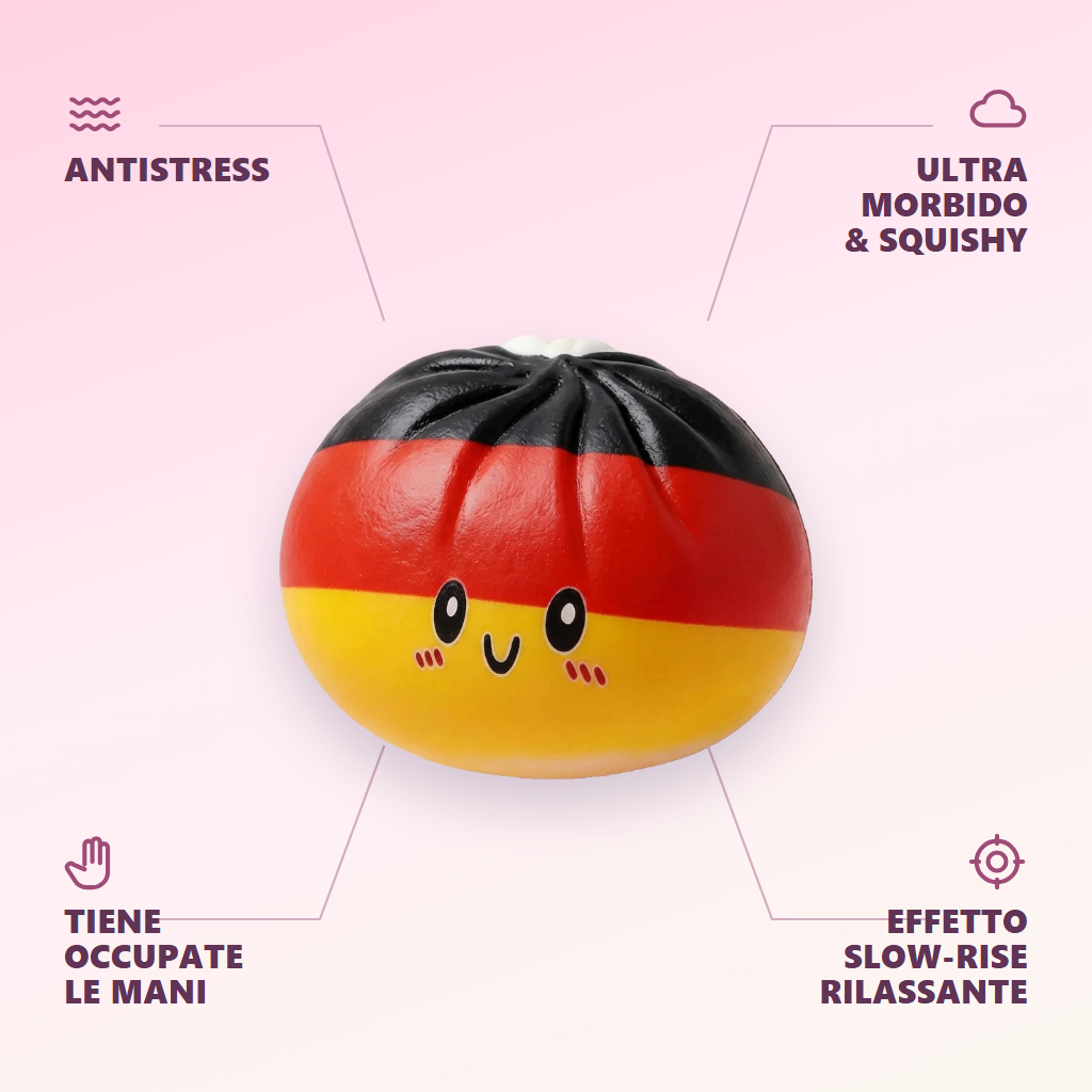 Flag Squishy Toy Dumpling Germania — squishy antistress slow-rise kawaii
