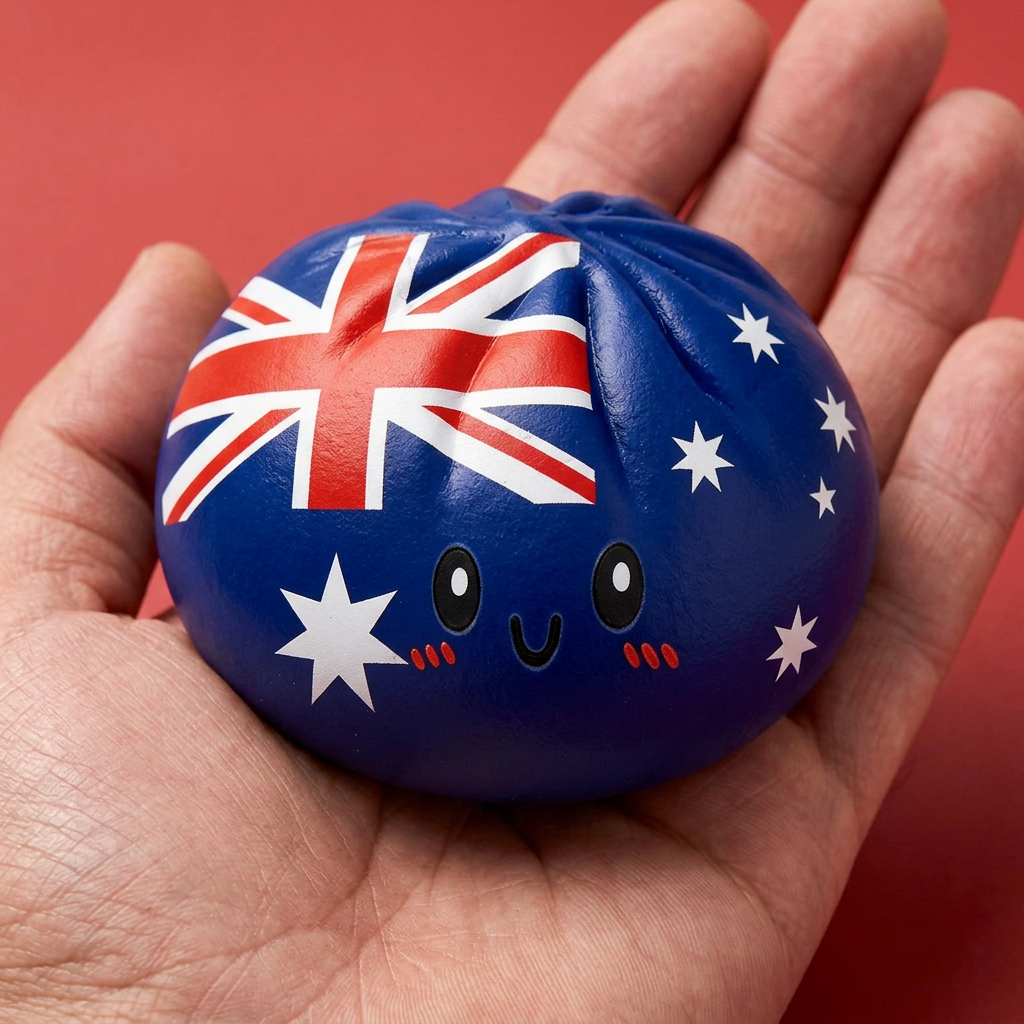 Flag Squishy Dumpling Australia — squishy antistress slow-rise kawaii