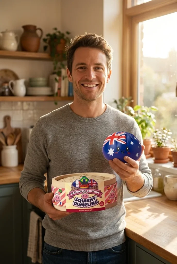Flag Squishy Dumpling Australia — squishy antistress slow-rise kawaii